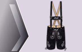 Trachtenlederhose mit Hosenträgern