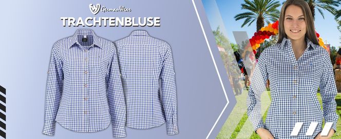 Trachtenbluse für Trachten lederhosen kariert für Damen