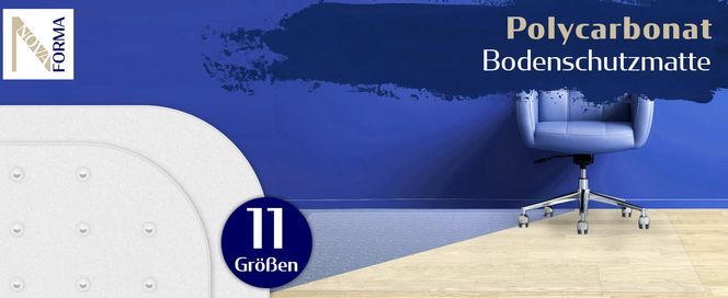 Polycarbonat Bodenschutzmatte DURA MAT Idealer Schutz für Hart und Teppichböden