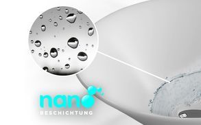 Kleines Waschbecken ohne Hahnloch mit Nano Beschichtung