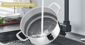 Einfach zu reinigender Edelstahl Suppentopf