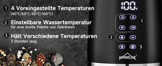 4 Voreingestellte Temperaturen & 13 Temperaturstufen