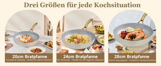Ø20/24/28cm Keramikpfanne