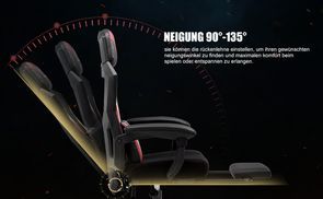 Verstellbare Rückenlehne –90° 135°