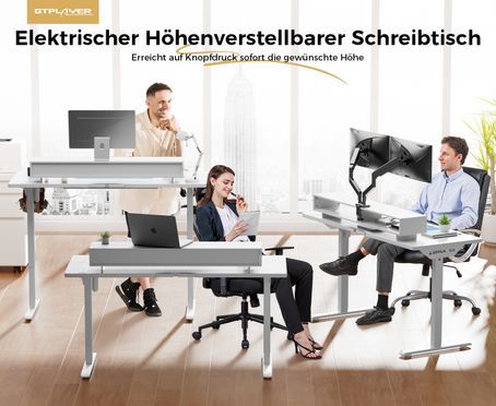 Elektrischer Höhenverstellbarer Schreibtisch von GTPLAYER: Einfache Steuerung, bequeme Wahl