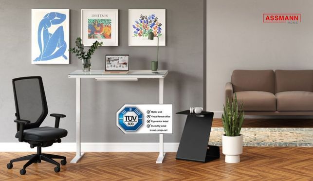 Höhenverstellbarer Schreibtisch VINDARO – Kompaktes Design für Dein Homeoffice