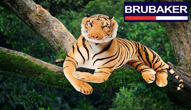 BRUBAKER XXL Riesiges Tiger Kuscheltier