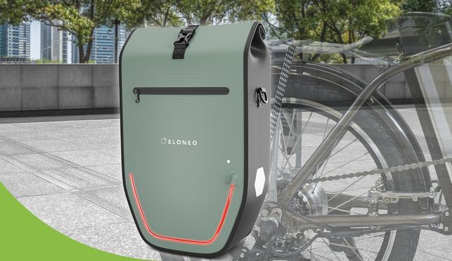 eloneo Fahrradtasche, wasserdicht mit LED, 28L