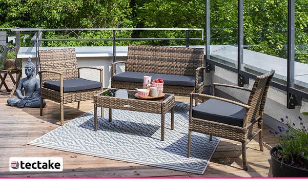 Rattan Sitzgruppe Sparta 3+1