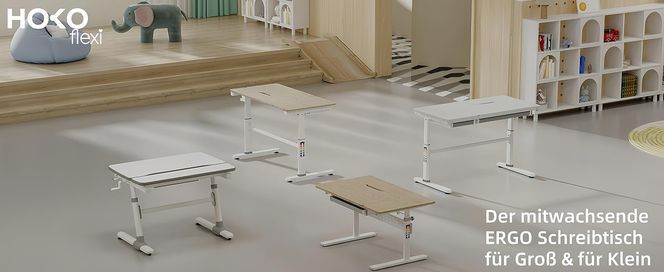 Höhenverstellbarer Kinderschreibtisch – Ergonomisch, mit neigbarer Tischplatte und Stauraum