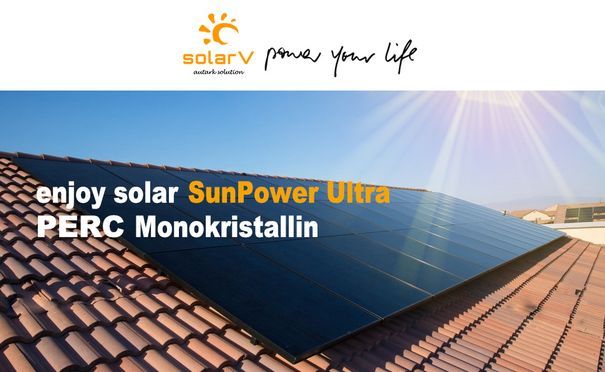 Mono Ultra SunPower Back Contact Solarpanel mit schwarzen Rahmen und weißem Back Sheet
