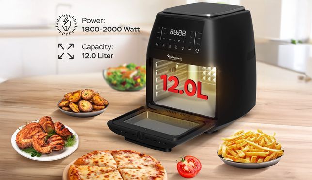 TurboTronic XXL Heißluftfritteuse AF260 – 12 Liter Digital AirFryer
