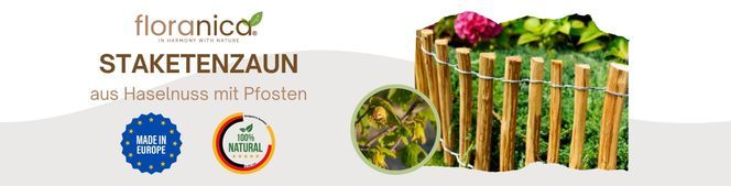 Handgefertigte Haselnusszäune Das Original von Floranica