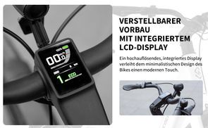 Intern verlegte Kabel und modernes LCD Display 