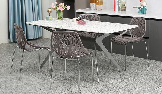 Makika Retro Stuhl Design Stuhl CALUNA 4er Set
