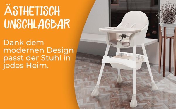 Baby Vivo Design 2in1 Kinderhochstuhl Oscar Türkis