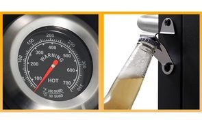 Temperaturanzeige und Flaschenöffner