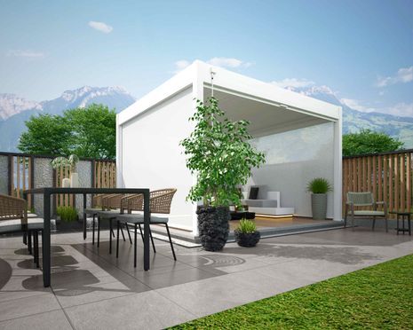 Weide Sonnenrollo für Weide Pergola