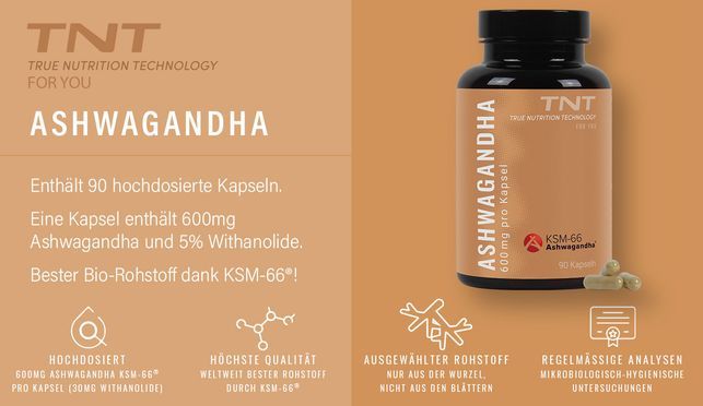 TNT Ashwagandha Kapseln KSM 66® (600mg)