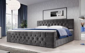 Eleganter Samtbezug mit Chesterfield Nähten