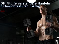  DH FitLife verstellbare Hanteln für Heimtraining