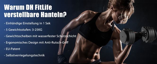 Warum DH FitLife verstellbare Hanteln?