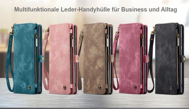 CaseMe Kunstleder Multifunktion Zipper Wallet Tasche Perfekter Schutz und Stil