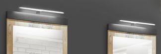 2 x Wandspiegel mit Lampen