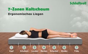 Ergonomischer 7 Zonen Kaltschaum