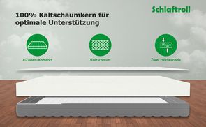 Kaltschaummatratze mit 2 Härtegraden