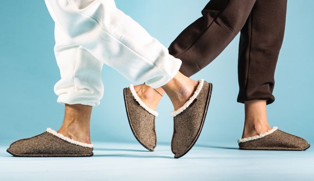 Wollfilz Kuschel Filzpantoffeln Damen Made in Germany Plüsch Hausschuhe Filzhausschuhe für Damen