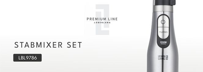 Unser Premium Stabmixer im Set aus hochwertigem Edelstahl in Profi Qualität