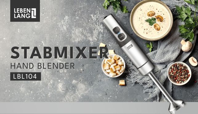 Stabmixer mit 1200W für eine schnelle Zubereitung toller Gerichte!
