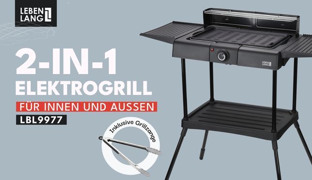Tisch und Standgrill in Einem Flexibel einsetzbar, egal ob Drinnen oder Draußen