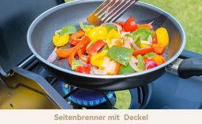 Seitenbrenner mit Deckel