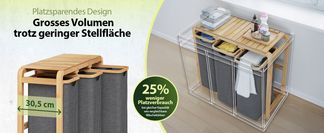 Platzsparend mit großem Volumen – Perfekt für kleine Räume