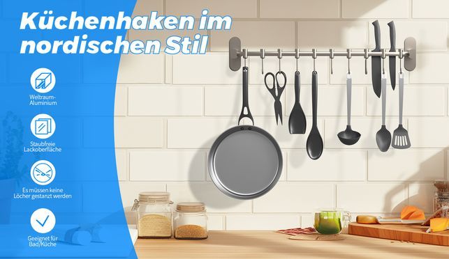Verstellbare Hakenleiste aus Edelstahl
