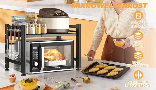 Mehr Ordnung, mehr Platz – das flexible Regal für Ihre Küche mit bis zu 25 kg Tragkraft