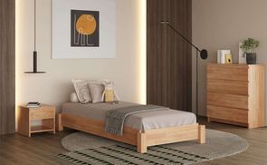 Einzelbett für minimalistische Wohnräume