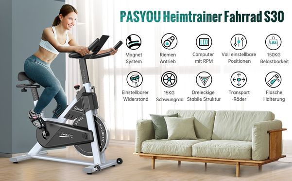 PASYOU Heimtrainer Fahrrad S30