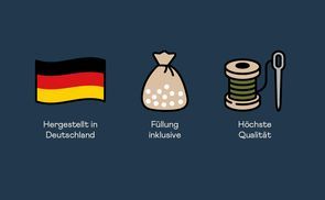 Hochwertiger Sitzsack und Fußhocker mit Füllung