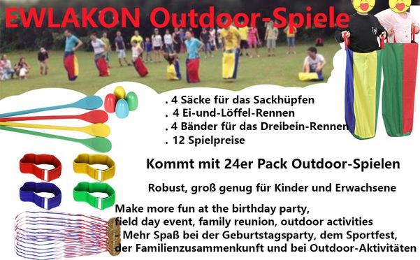 EWLAKON 24 teiliges Outdoor Spielset