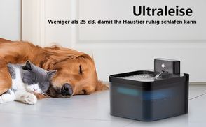Kabelloser Katzentrinkbrunnen – 2600 mAh Akku, leise, 2,2 L