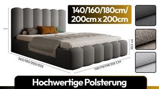 Hochwertige Polsterung & Größenvarianten 140–200 cm