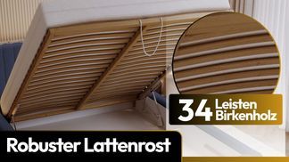 Robuster Lattenrost aus Birkenholz für optimalen Schlafkomfo