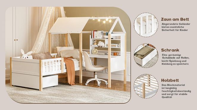 L förmiges Kinderbett: Ideal für Kinder!