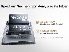 36 GB RAM + 512 GB Speicher + Dimensity 7050