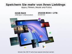 32 GB RAM & 256 GB Speicher – Mehr Platz, mehr Leistung
