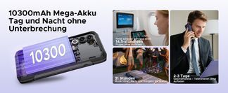 10300mAh Akku & 18W Schnellladung