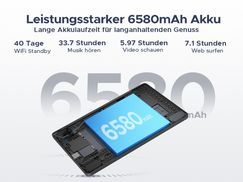 6580 mAh Akku & OTG Funktion